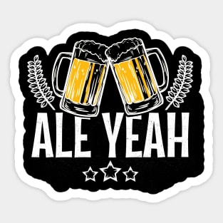 'Ale Yeah' Funny Beer Pun Witty Gift Sticker